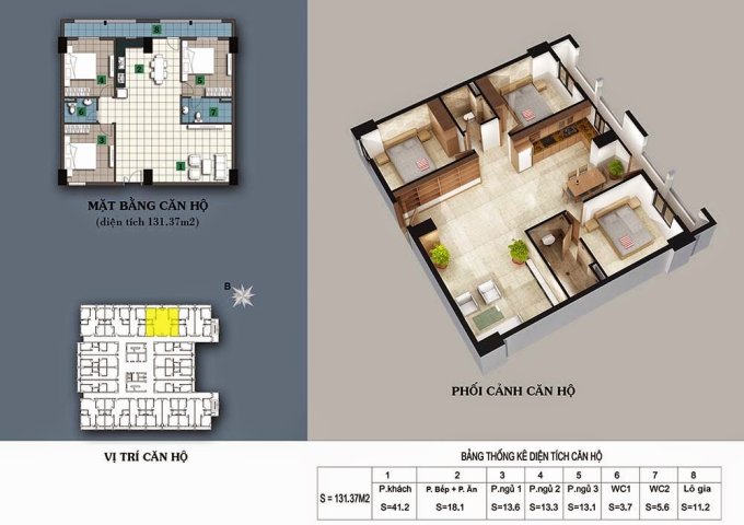  Bán nhanh CC 187 Nguyễn Lương Bằng - 99,53-132,3m2 (3 PN, 2WC) - sổ hồng 