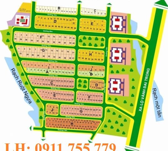 Bán gấp lô đất KDC Hưng Phú, DT 177,6m2, giá 22,5tr/m2 (đường 12m & đối diện công viên)