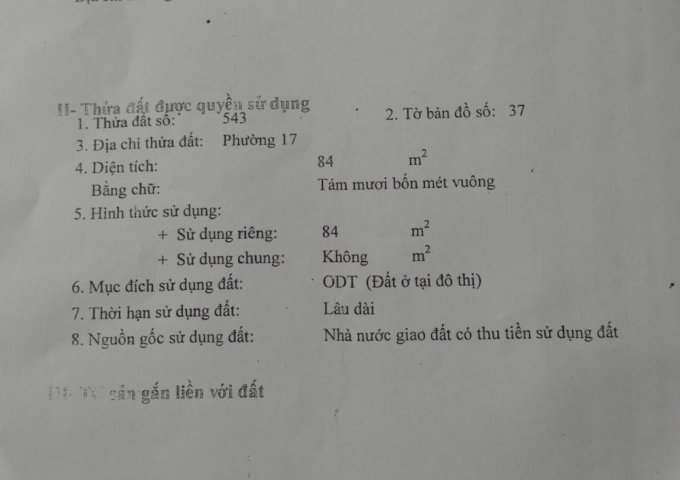 Bán đất đẹp khu tái định cư hẻm 234 Lê Đức Thọ, phường 6, quận Gò Vấp