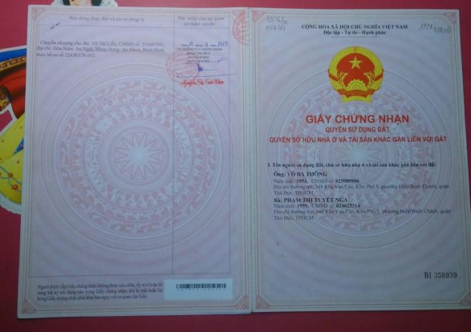 Bán gấp nhà Linh Xuân, Thủ Đức (khu dân cư Êm Đềm)