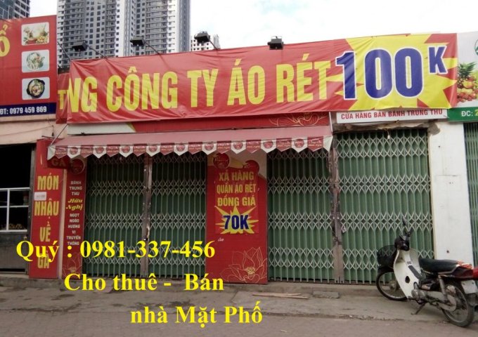Cho thuê nhà mặt phố Nguyễn Trãi 205m mt: 9m 2 tầng 85 triệu /th Quý mặt phố 0981337456