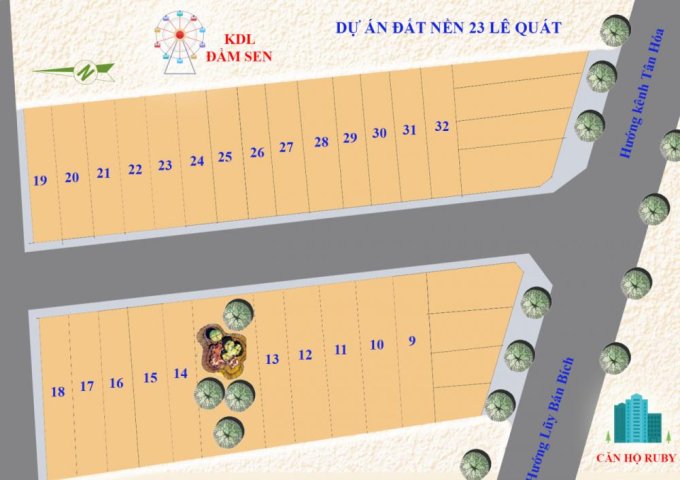 Bán Đất Phân Lô 23 Lê Quát . Q Tân Phú 70m2- 4tỷ7