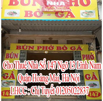 Cho Thuê Nhà Số 147 Ngõ 13 Lĩnh Nam, Quận Hoàng Mai, Hà Nội