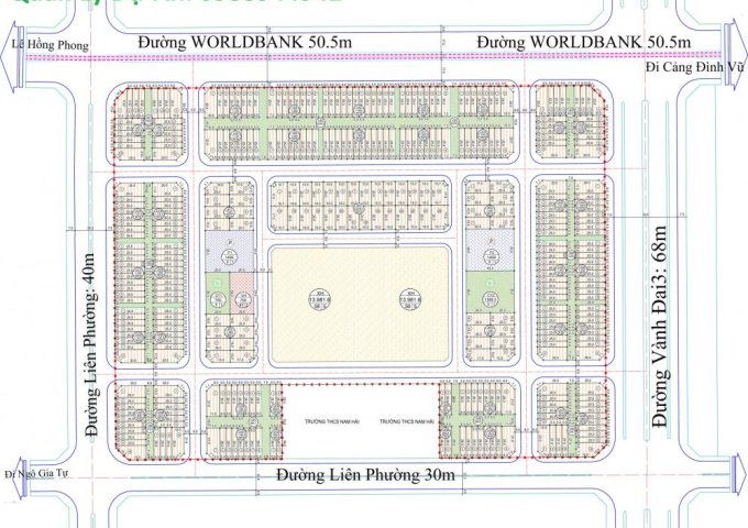 Đất Mặt Đường World Bank Gần Sân Bay Cát Bi Giá Chỉ Từ 10tr/m2 _ Liên Hệ  0988944942