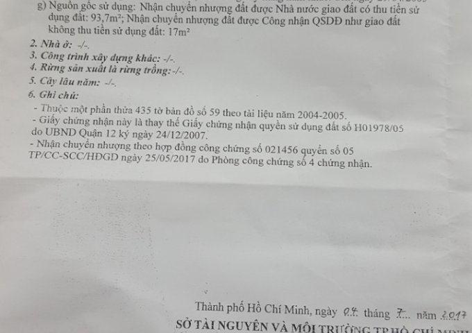 Bán đất tại Phường An Phú Đông, hẻm 266 vườn lài  Quận 12,  diện tích 93.7m2 giá 36 Triệu/m²