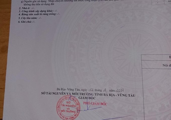 Bán đất ấp 4, xã Hắc Dịch, Tân Thành, Bà Rịa Vũng Tàu