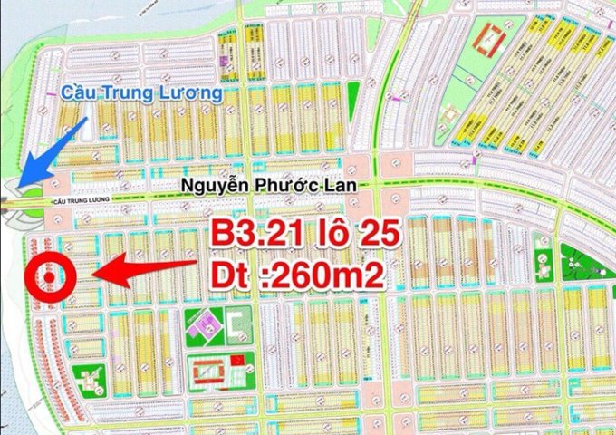 Cần bán biệt thự khu điện âm B3.21 nằm sát cầu Trung Lương thuộc khu đô thị Nam Hòa Xuân