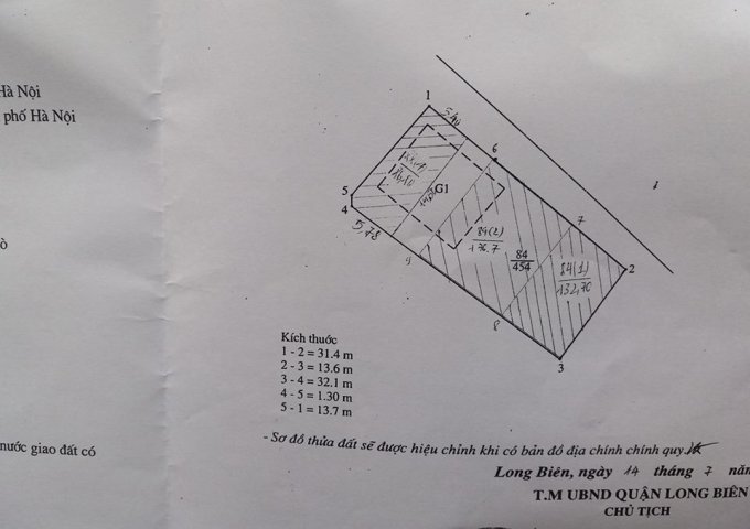 Bán đất tổ 21, P. Thượng Thanh, LB, DT 58m2, hướng ĐB, giá 51tr/m2