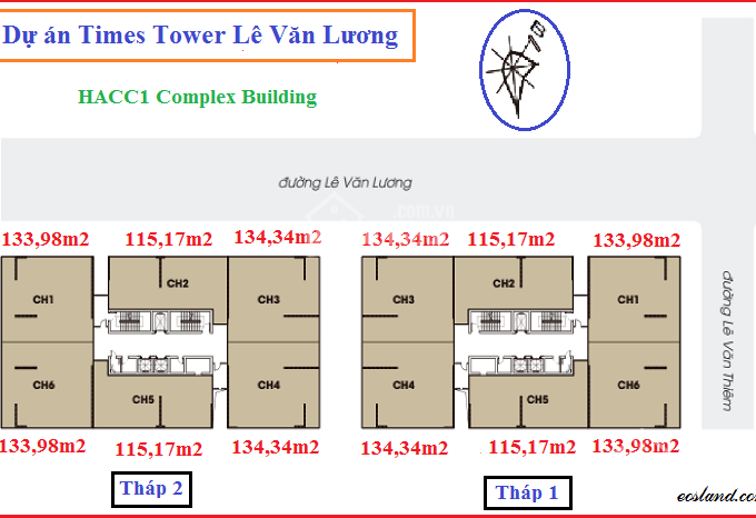bán lỗ chung cư Times Tower, 1804- T2 (127.8m2) và 1502- T1 (107,3m2), giá 30 tr/m2 . LH 096 845 2227