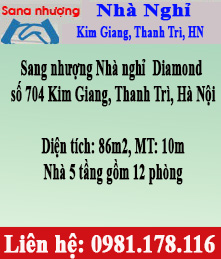 Sang nhượng nhà nghỉ Diamond số 704 Kim Giang, Thanh Trì, Hà Nội