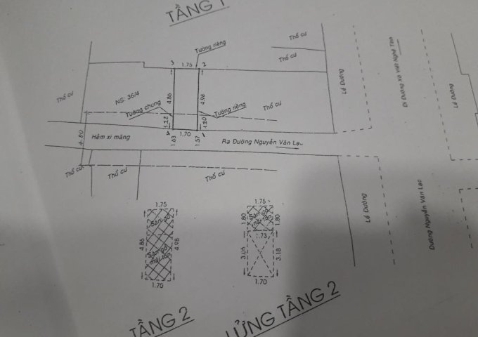 Bán nhà hẻm 36/2 Nguyễn Văn Lạc (1,7 x 6,2m), 1 trệt, 1 lầu
