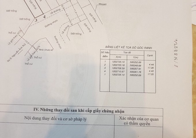 Bán đất đường Nguyễn Ảnh Thủ, hẻm 885, phường Tân Chánh Hiệp, quận 12