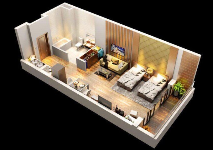 Bán căn hộ chung cư tại Dự án Condotel Times Square Đà Nẵng, Sơn Trà, Đà Nẵng diện tích 45m2 giá 2.4 Tỷ