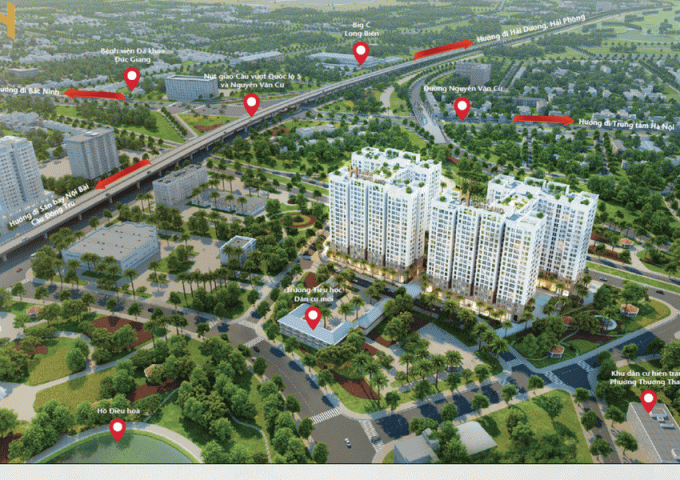 Chỉ 300tr  sở hữu căn hộ gần cầu chui Nguyễn Văn Cừ. LH 0964364723.