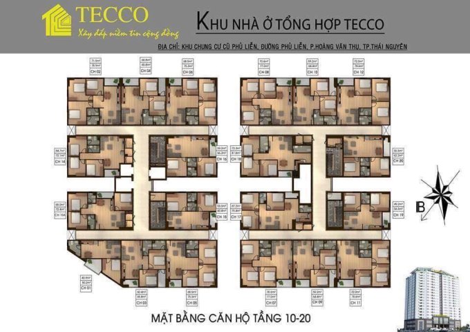 Cực shock! bán chung cư Tecco PhủLiễn Thái Nguyên
