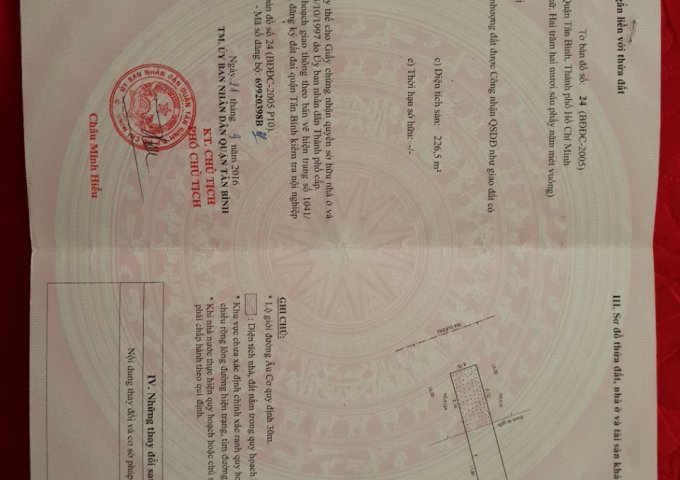 Cần bán nhà MT 614 Âu Cơ đối diện bệnh viện Tân Phú, quận Tân Bình, vị trí đắc địa quận Tân Bình