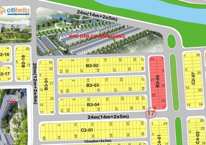 Hùng Cát Lái - Bán đất invesco cát lái, Khu B305, Mặt tiền đường đôi công viên 40m, Giá 41 Triệu/m2