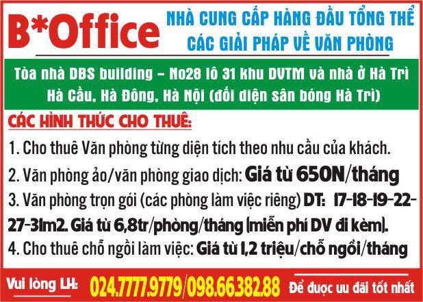 Cho thuê văn phòng tại quận Hà Đông