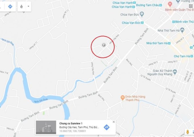 Đất Sổ Riêng Đường Cây Keo, Tam Phú, Thủ Đức, DT 54m2, MT Đường 6,5m, Ngay Chung Cư Sunview, Đạt Gia