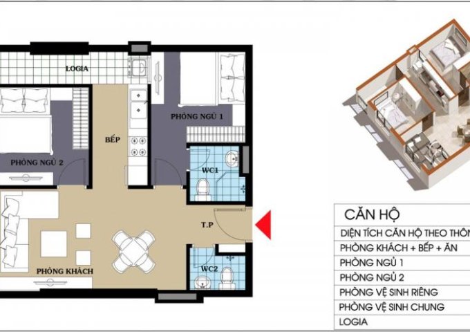 Bán căn hộ 55m2, tầng thấp hướng mát mặt đường Tam Trinh, giá 1030 tr bao sang tên, 0979456004 