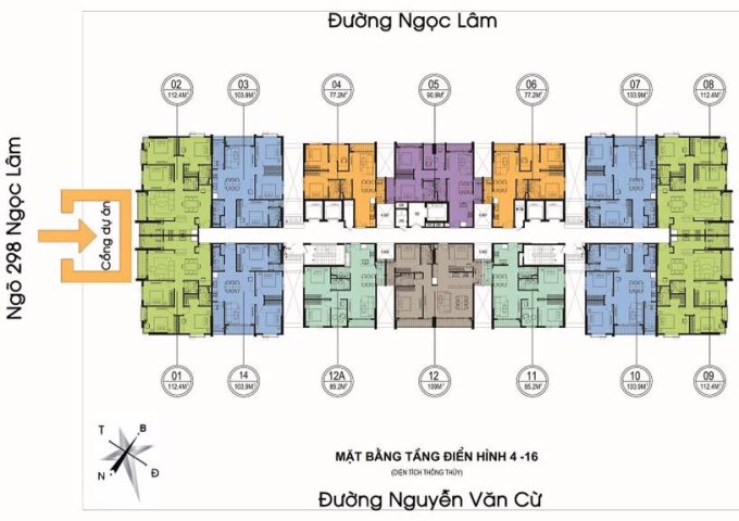 Bán căn hộ chung cư One 18 Ngọc Lâm - Long Biên, diện tích 76.5m2, giá 28 triệu/m2