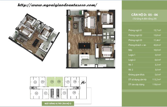 Bán căn hộ 05 Tòa Taseco N03T2 khu Ngoại Giao Đoàn, DT 114m2, 3 PN, View Hồ Điều Hòa. Giá 31.5tr/m2