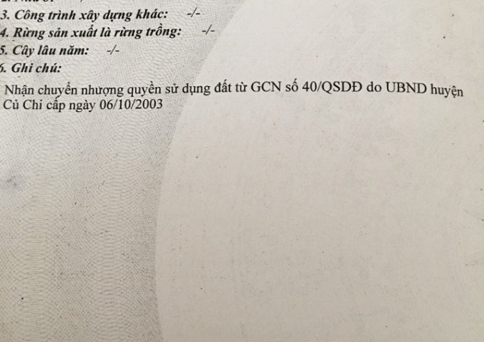 Bán gấp đất mặt tiền đường nhựa Võ Thị Bàng X. Phú Mỹ Hưng Củ Chi DT: 238,5 m2 (thổ cư 100%) SHR