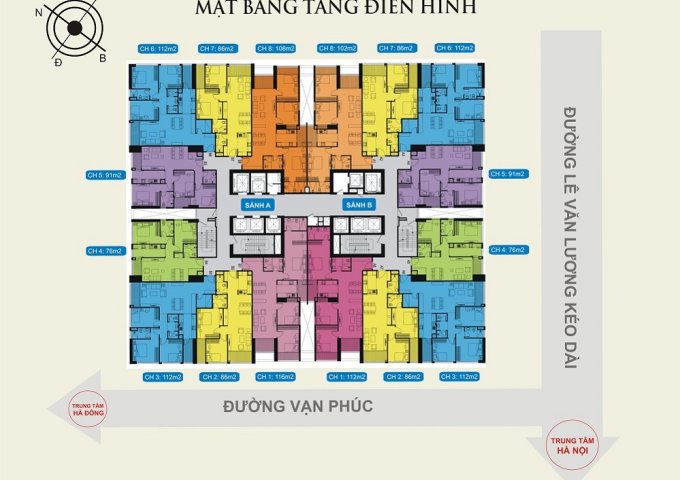 Bán cắt lỗ căn CC Tokyo Tower ngã tư Vạn Phúc, Lê Văn Lương, căn góc 86m2, 0936353088