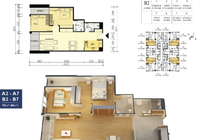 Bán cắt lỗ căn CC Tokyo Tower ngã tư Vạn Phúc, Lê Văn Lương, căn góc 86m2, 0936353088