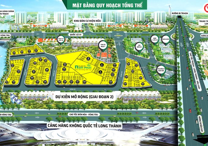 Bán đất tại Dự án Khu đô thị Nam Phát, Long Thành,  Đồng Nai diện tích 500m2  giá 7 Triệu/m²