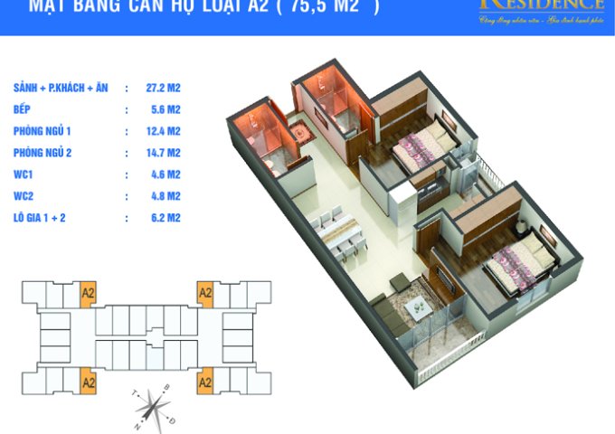 Chính chủ bán gấp căn góc 75,5m2 giá 29tr/m2 tại cc Golden West – số 2 Lê Văn Thiêm. 