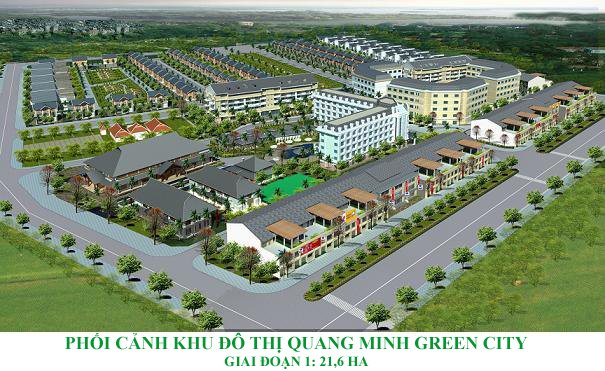 Chỉ từ 18tr/m2 sở hữu ngay lô đẹp tại dự án KĐT Quang Minh Green CIty