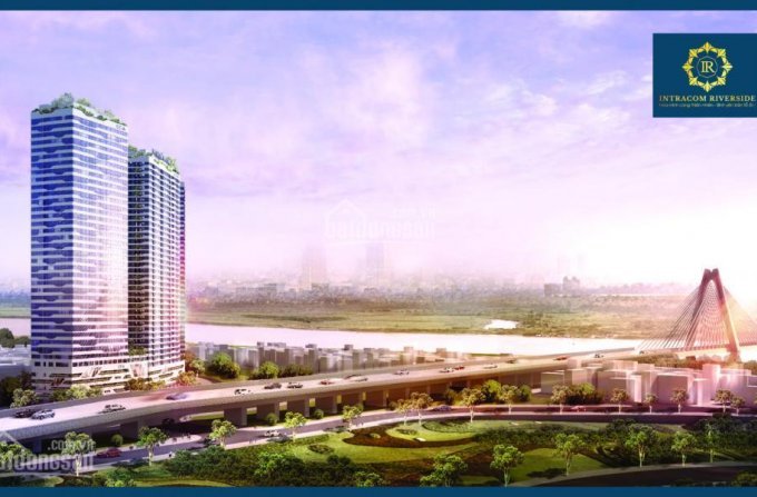 Bán cc Intracom riverside 900 triệu/căn 2PN, diện tích 51m2, view sông Hồng, Nhật Tân