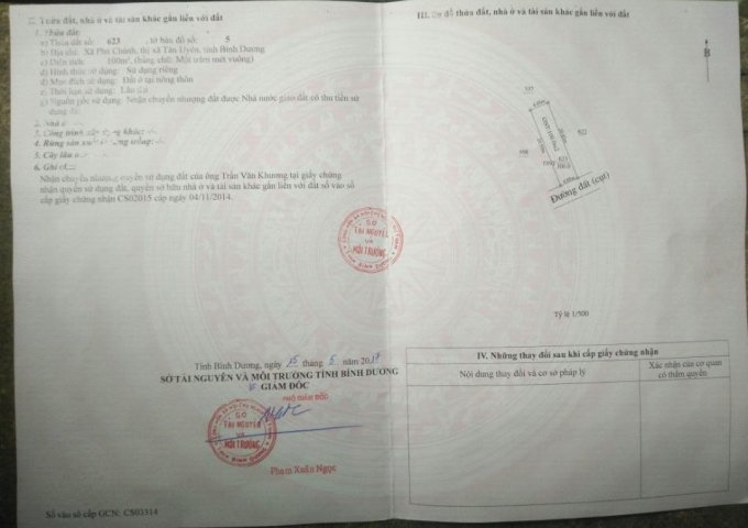 Bán đất ngay chợ Phú Chánh A, xã Phú Chánh, Tân Uyên, Bình Dương thổ cư 100%, sổ hồng