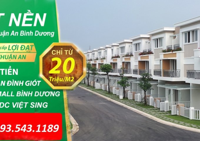 Bán đất nền dự án tại Dự án Khu dân cư Lợi Đạt, Thuận An, Bình Dương diện tích 68m2 giá 19 Triệu/m²