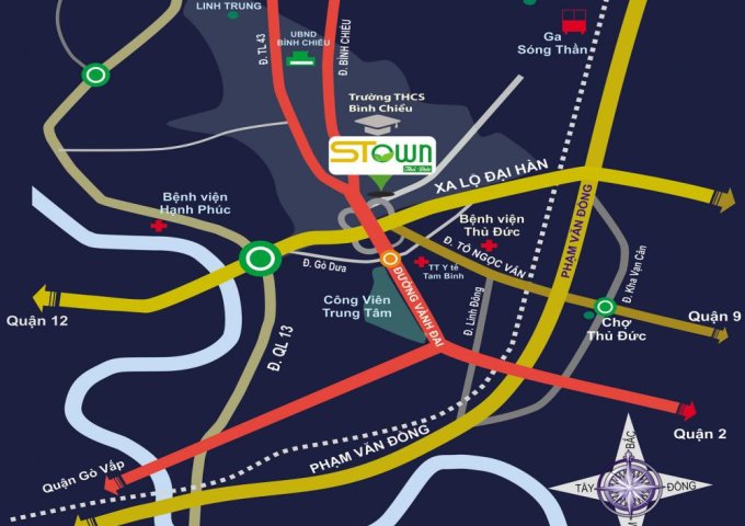 Bán căn hộ chung cư tại Dự án Stown Thủ Đức, Thủ Đức,  Hồ Chí Minh diện tích 63,18m2