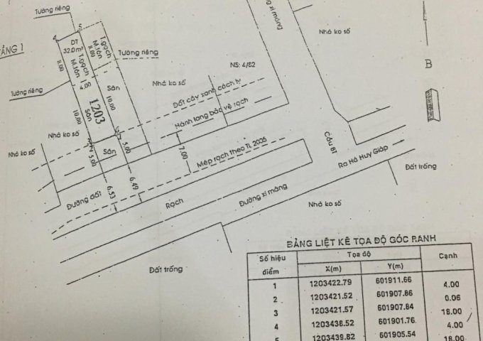 LÔ ĐẤT 1/ ĐƯỜNG TL41  Q12, GIÁ 2.5 TỶ