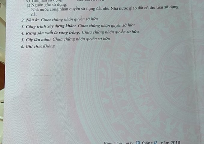 Bán nhà đất ở thôn Ngoại, xã Tam Thuấn, huyện Phúc Thọ, Hà Nội, giá 800 triệu 