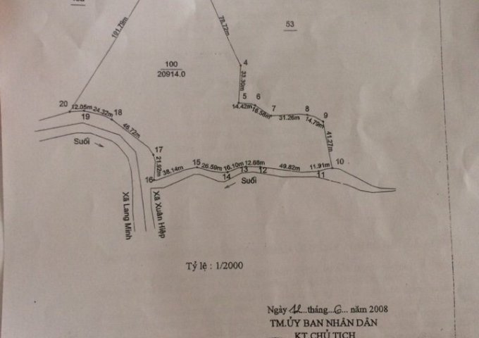 Bán 13.5 hecta đất mặt tiền đường sỏi cách trung tâm Xuân Lộc -Đồng Nai 4km