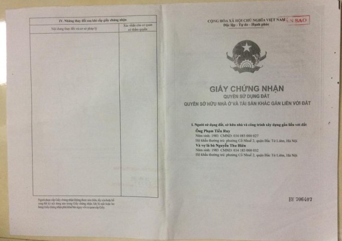 Cần bán 38.2m đất tại xóm giữa, xã hữu hòa, thanh trì, hà nội