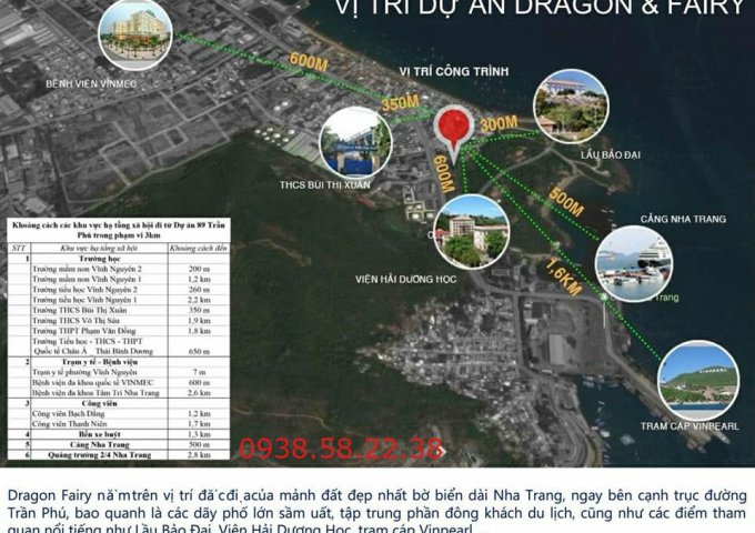 Dragon Fairy 89 Trần Phú, thiên đường nghỉ dưỡng Nha Trang, chỉ 38tr/m2, cơ hội đầu tư