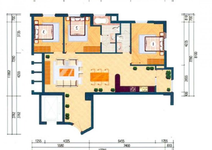 Bán căn hộ chung cư tại B.I.G Tower 18 Phạm Hùng, 94m2, 3PN, tầng 4, tháp A, 2.05 tỷ