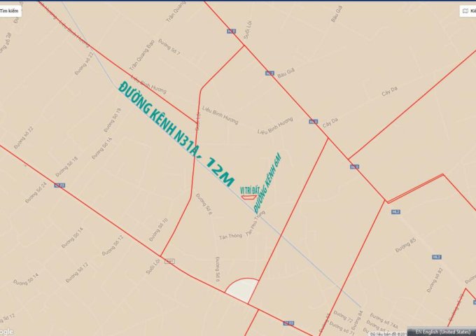 Cần bán đất đường Kênh N31A, Xã Tân Thông Hội, Huyện Củ Chi 0938629435