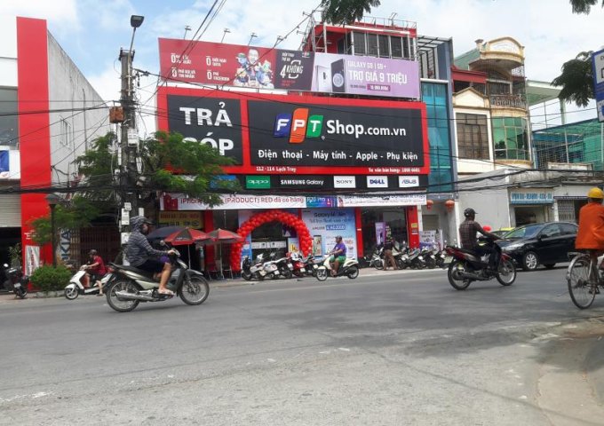 Cho thuê mặt bằng đẹp hai mặt tiền phố Lạch Tray MT 12m, DT 100m2, LH: 0936787286