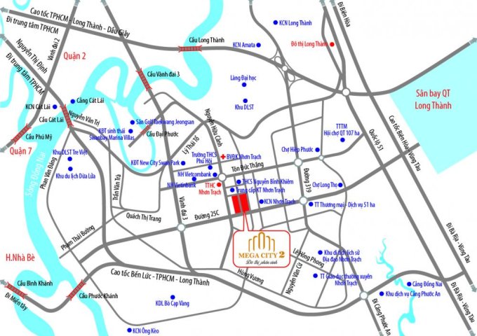 Mega City 2, Nhơn Trạch, vị trí đẹp, giá gốc cho KH đầu tư muộn, liên hệ hotline: 0902.969.288