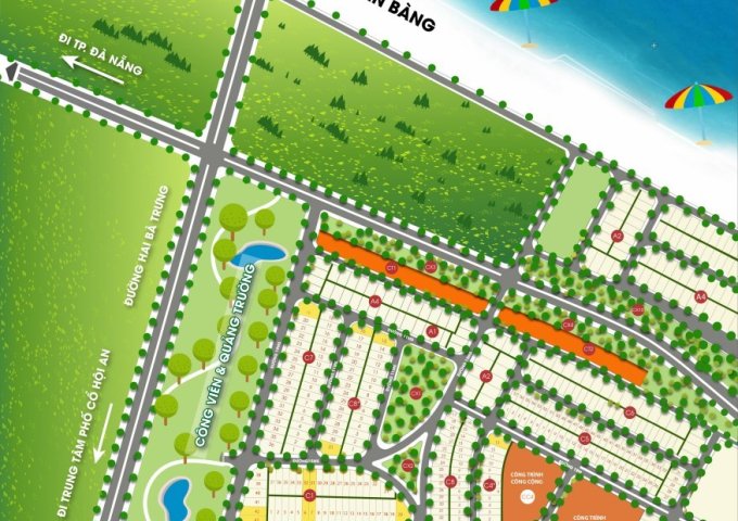 Bán đất nền dự án tại đường Lạc Long Quân, Hội An. Diện tích 200m2-400m2, 25-36 tr/m2, CK 2-4%