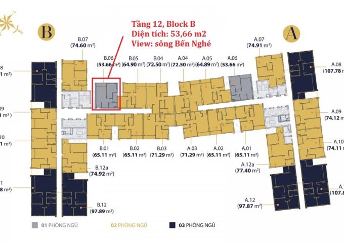 Bán căn hộ chung cư tại Dự án Masteri Millennium, Quận 4,  Hồ Chí Minh diện tích 53.66m2  giá 3650 Tỷ