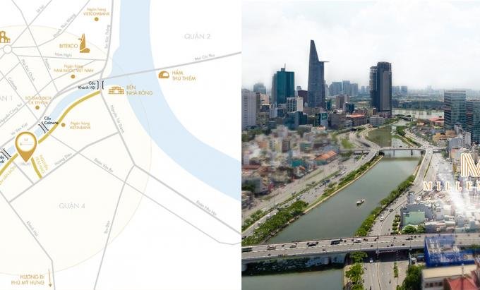 Bán căn hộ chung cư tại Dự án Masteri Millennium, Quận 4,  Hồ Chí Minh diện tích 53.66m2  giá 3650 Tỷ