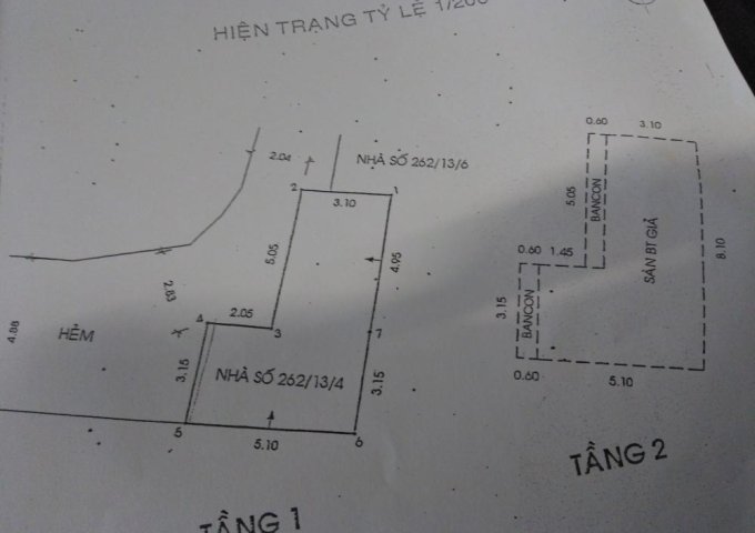 Bán nhà hẻm xe hơi 262 Luỹ Bán Bích, Hoà Thạnh, Tân Phú