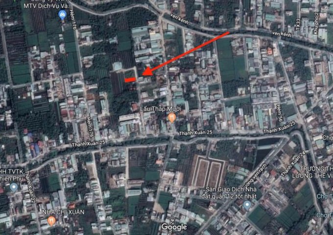 Kẹt tiền bán gấp lô đất KDC Thạnh Xuân 25, Q. 12, DT 175.7m2, giá 3.8 tỷ, LH: 0936.953.963